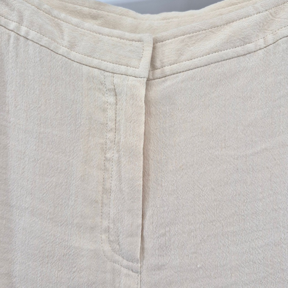 J. Jill Beige Linen Blend Wide Leg Trousers XL Relaxed Pants Coastal Minimalist - Picture 5 of 15